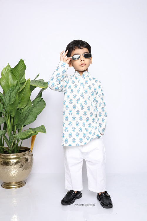 Blue Noir Kurta Pajama Set
