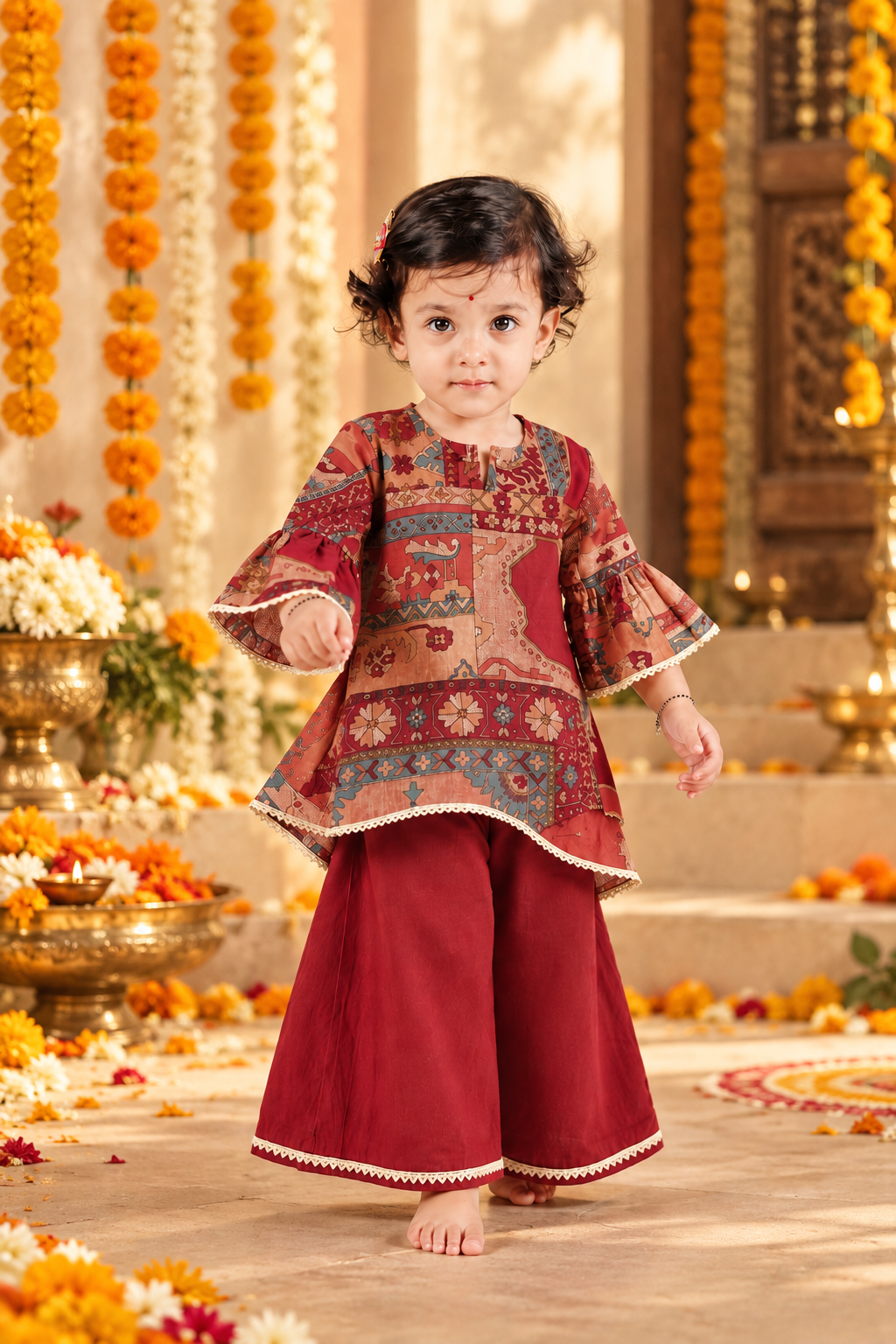 Ruchira – Festive Kurta Palazzo Set