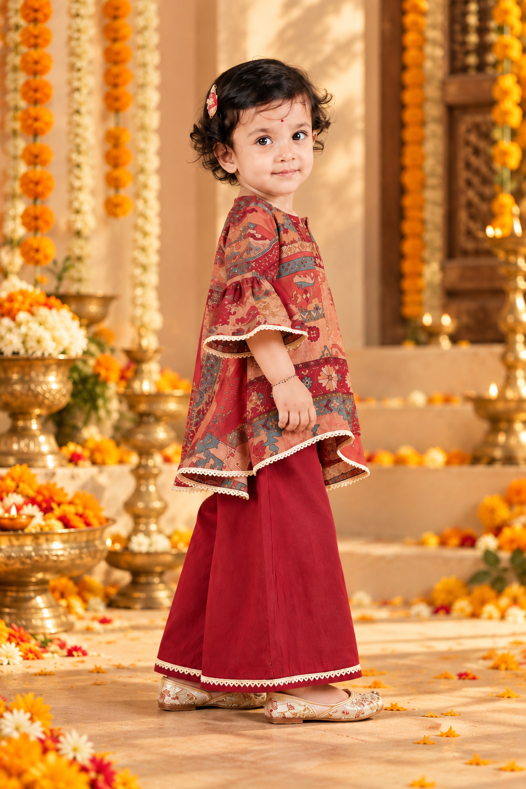 Ruchira – Festive Kurta Palazzo Set