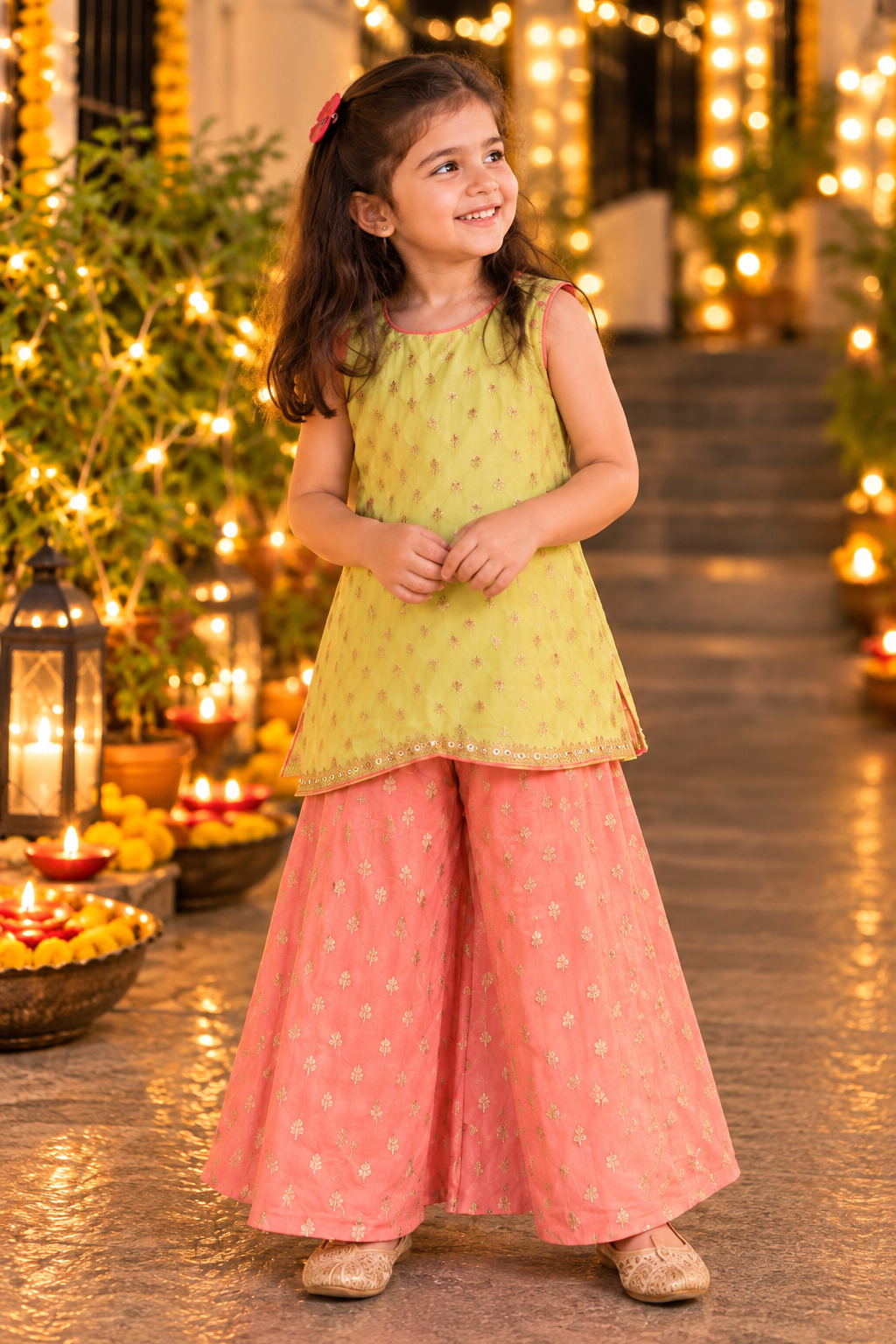 Vasanti – Pure Georgette Festive Palazzo Set
